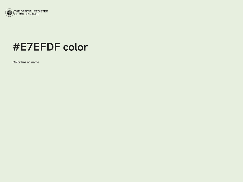 #E7EFDF color image