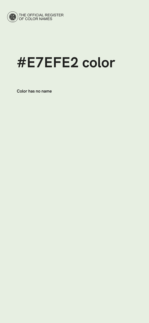 #E7EFE2 color image