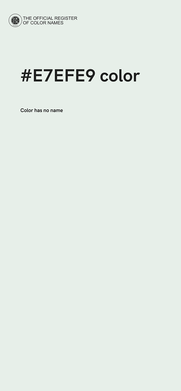 #E7EFE9 color image