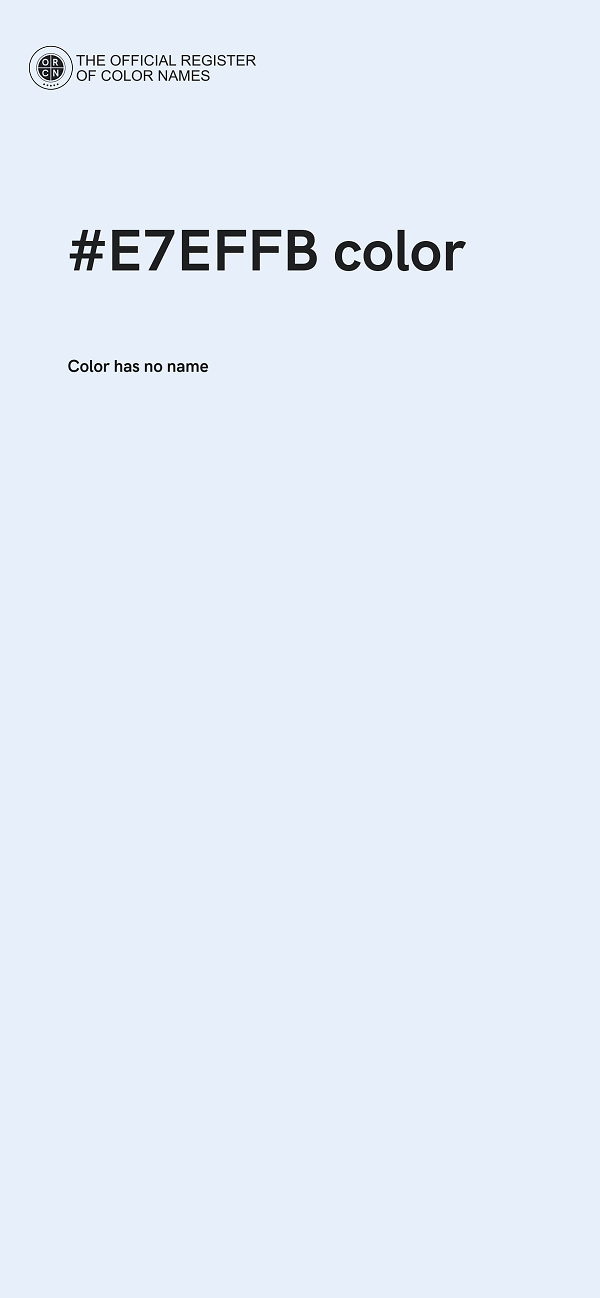 #E7EFFB color image