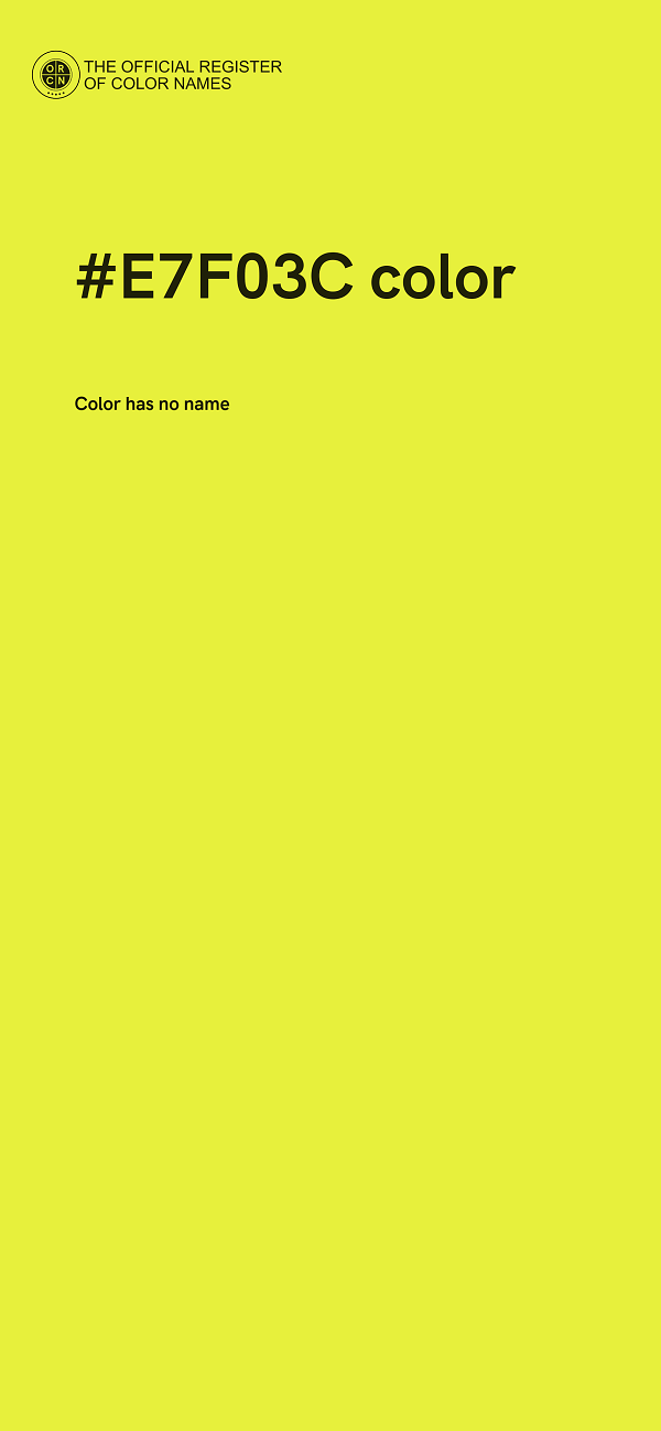 #E7F03C color image