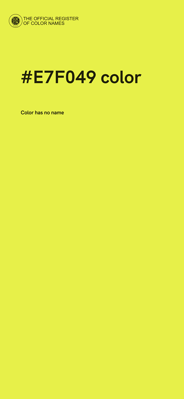 #E7F049 color image