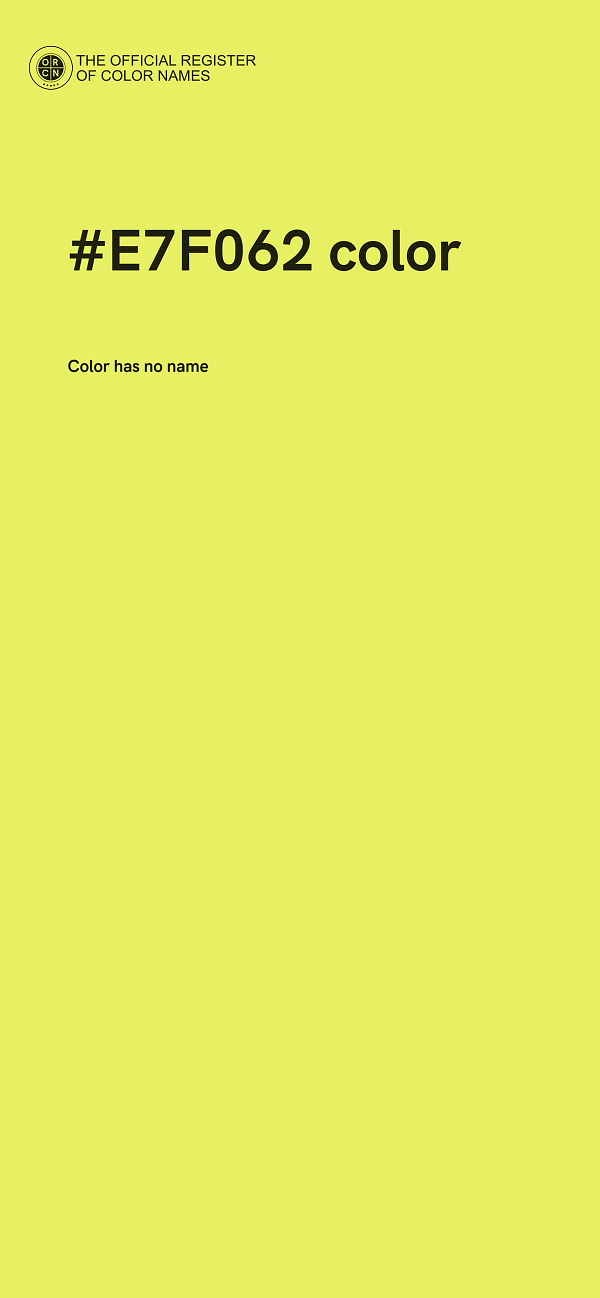 #E7F062 color image