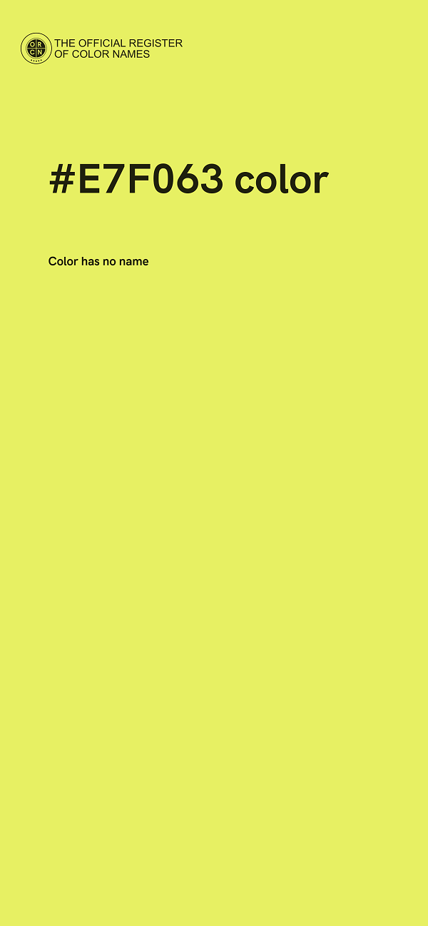 #E7F063 color image