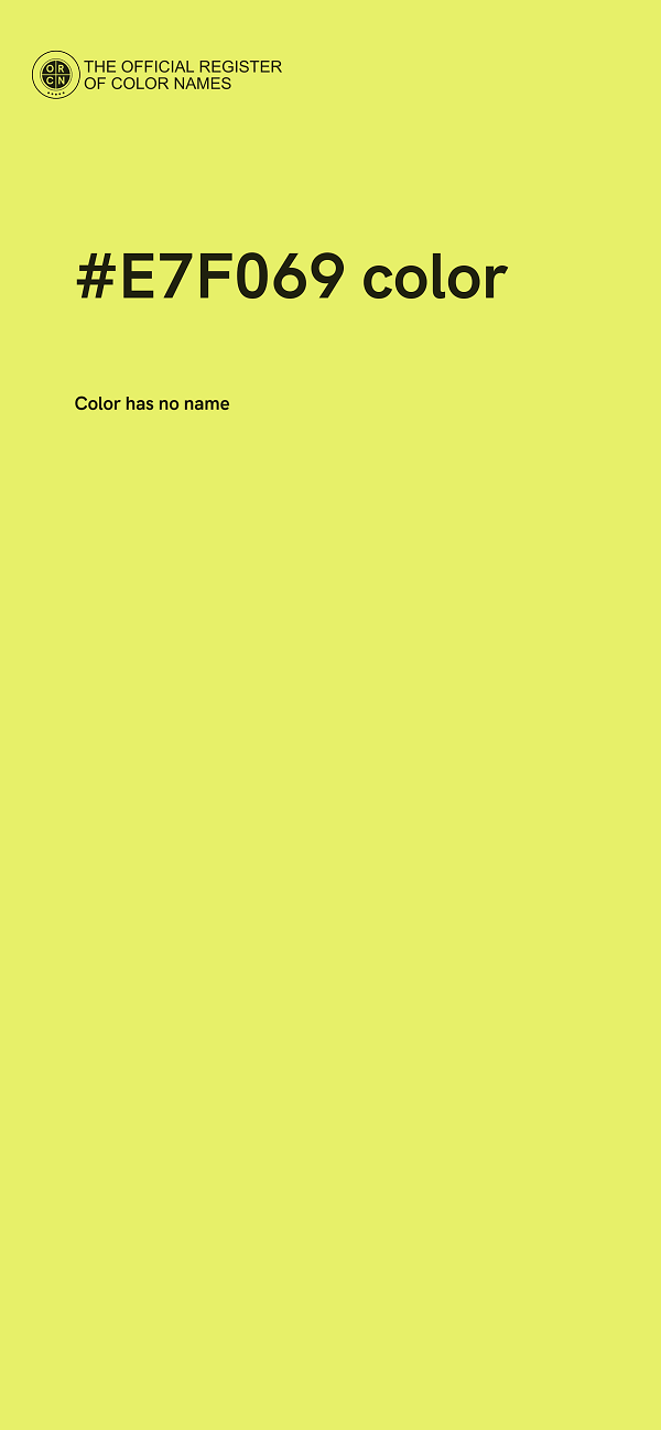 #E7F069 color image