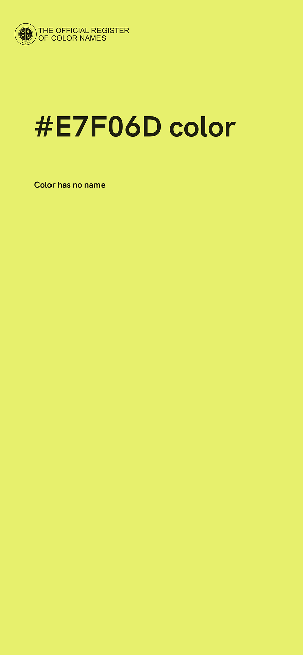 #E7F06D color image