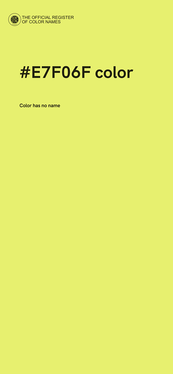 #E7F06F color image