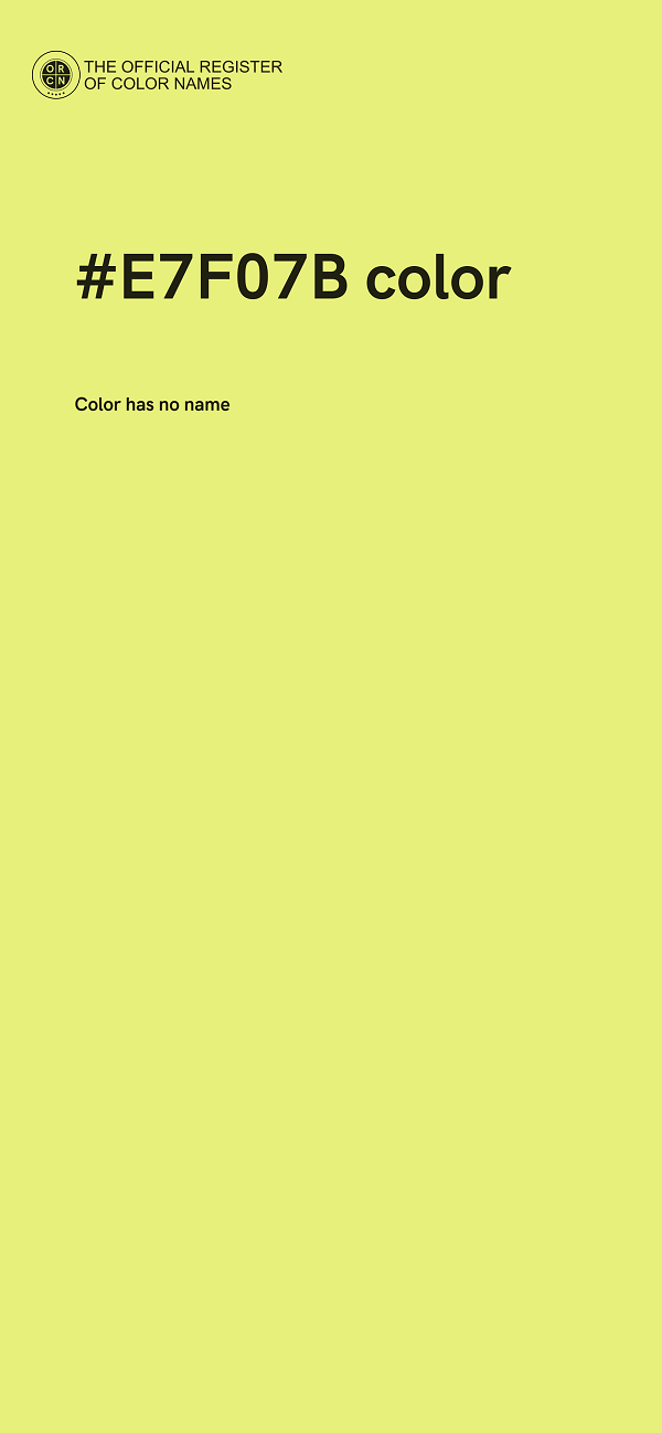#E7F07B color image