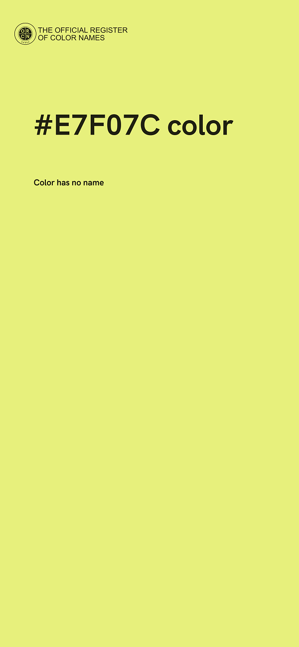 #E7F07C color image