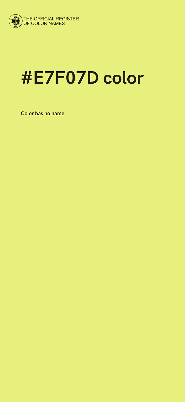 #E7F07D color image
