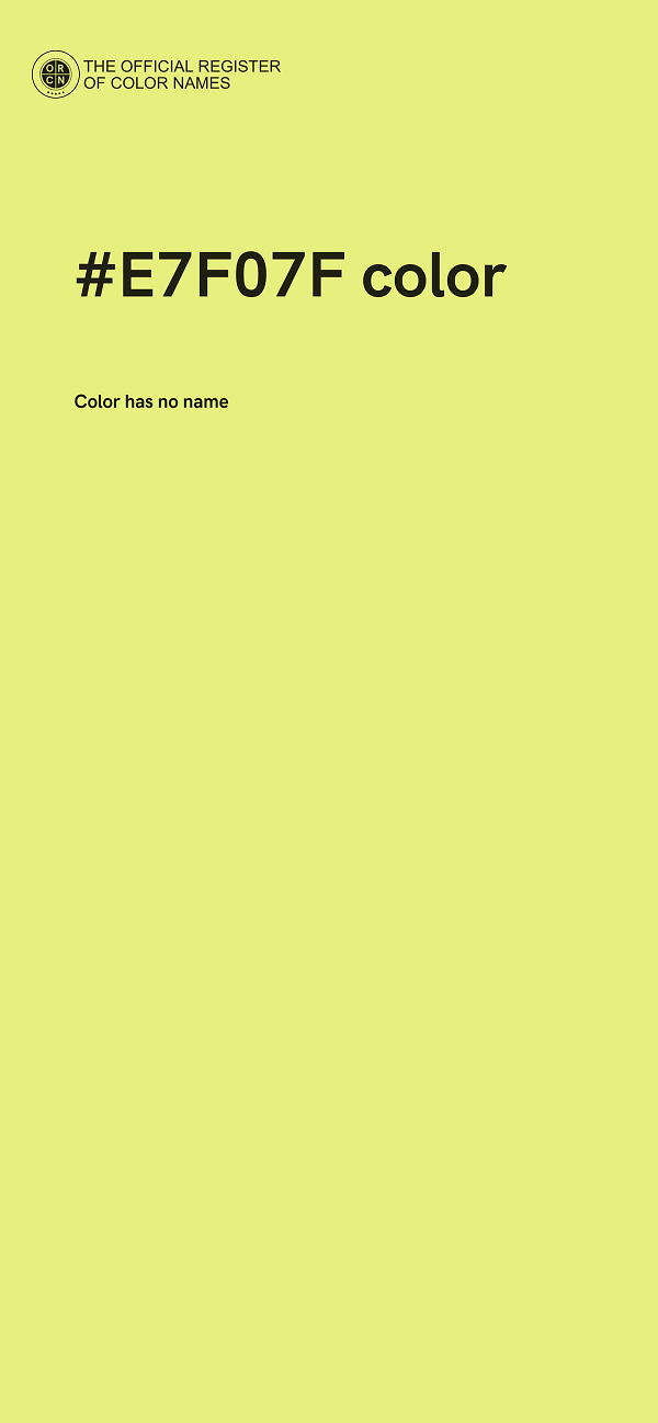 #E7F07F color image