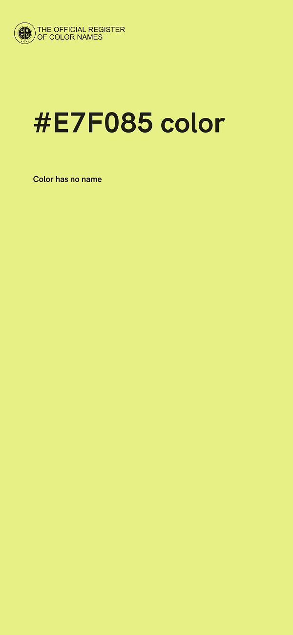 #E7F085 color image