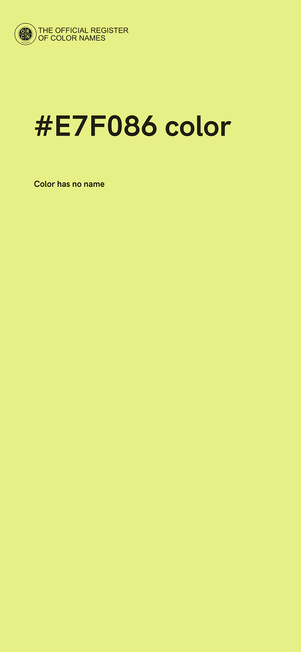 #E7F086 color image