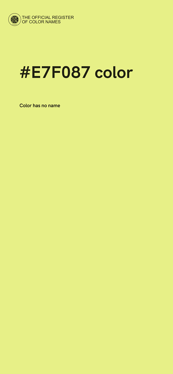 #E7F087 color image
