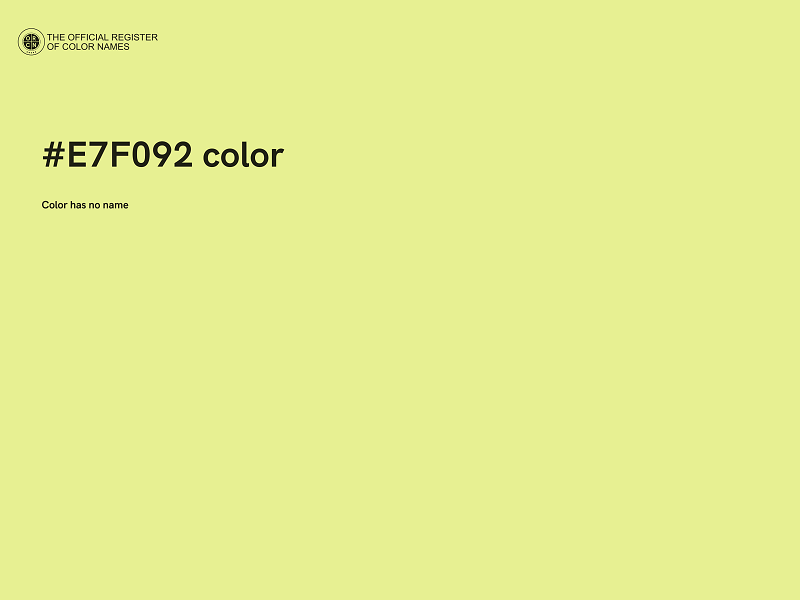 #E7F092 color image