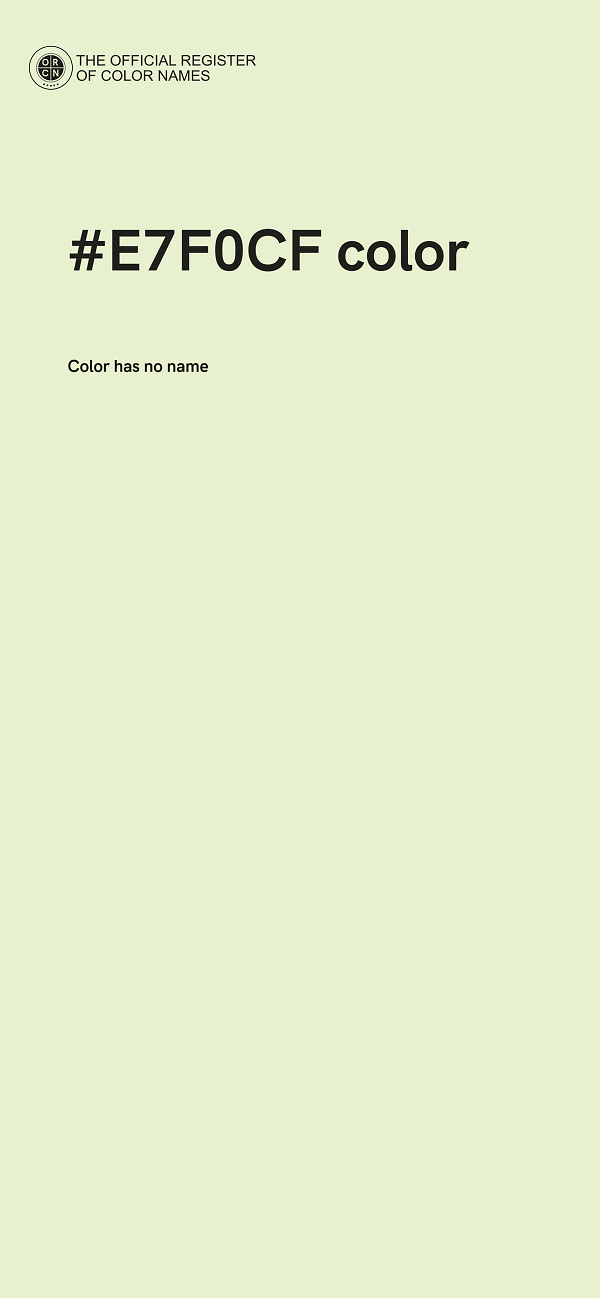 #E7F0CF color image