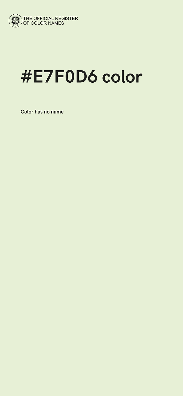 #E7F0D6 color image