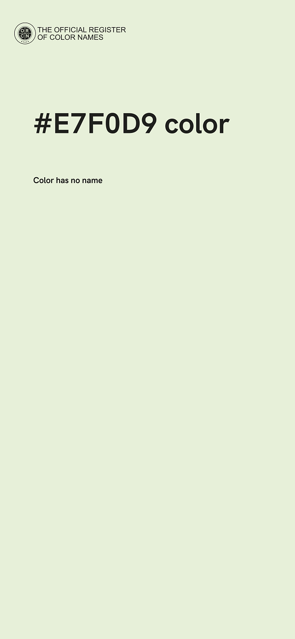 #E7F0D9 color image