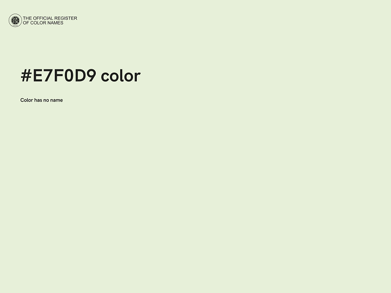 #E7F0D9 color image