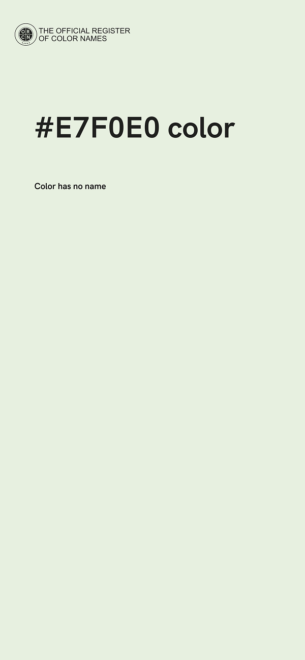 #E7F0E0 color image