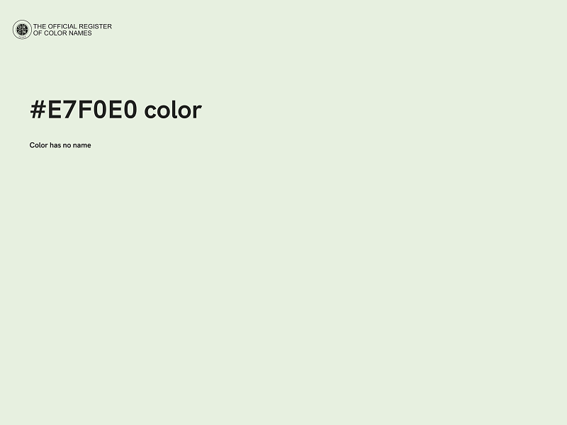 #E7F0E0 color image