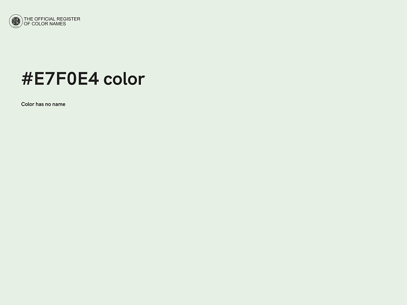 #E7F0E4 color image