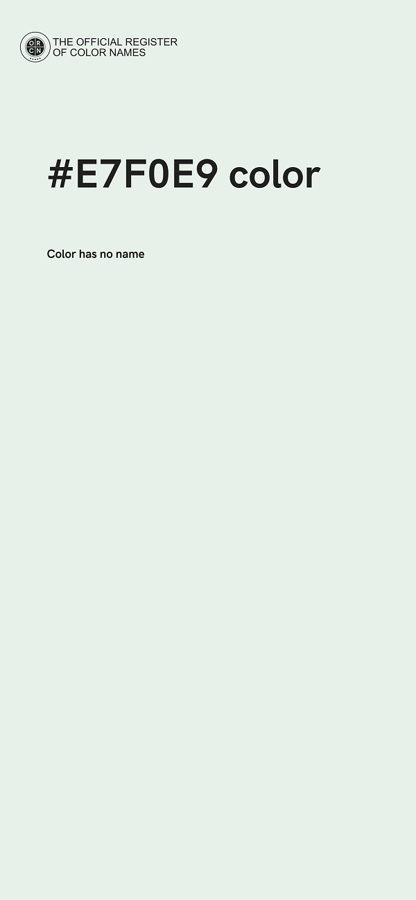 #E7F0E9 color image