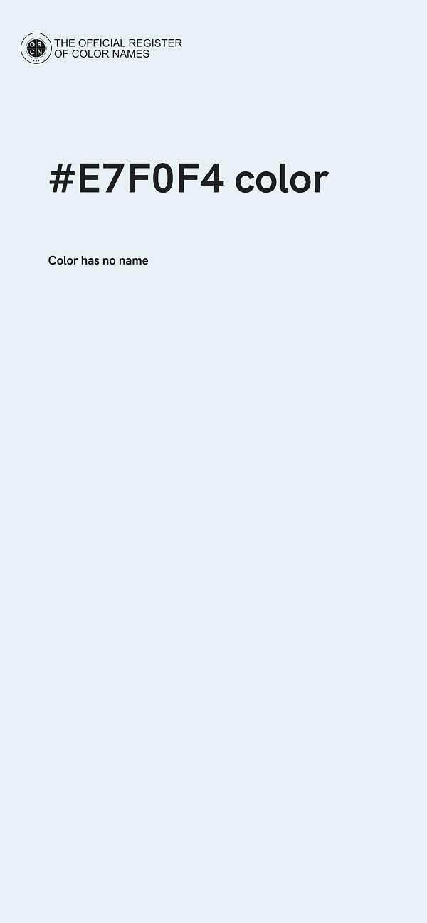 #E7F0F4 color image