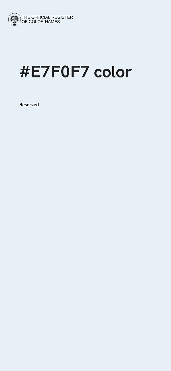 #E7F0F7 color image