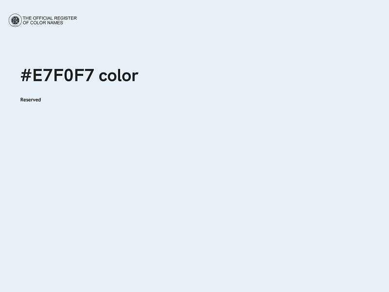 #E7F0F7 color image