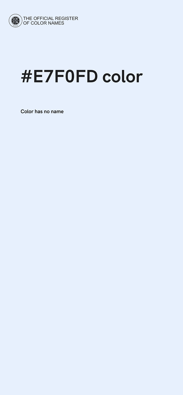 #E7F0FD color image