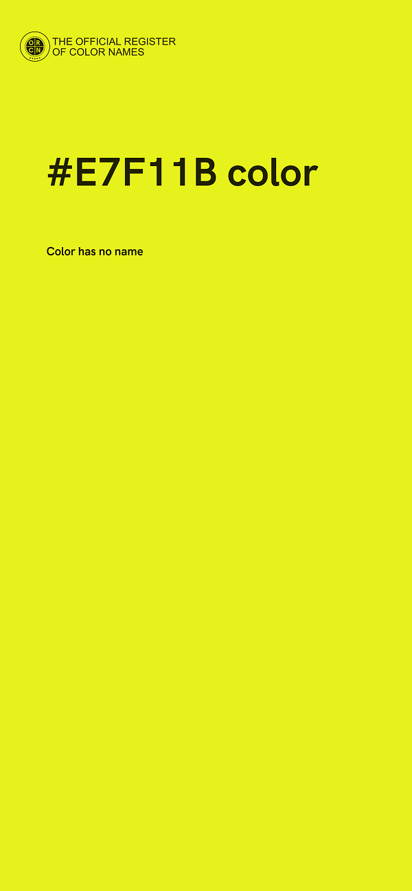 #E7F11B color image