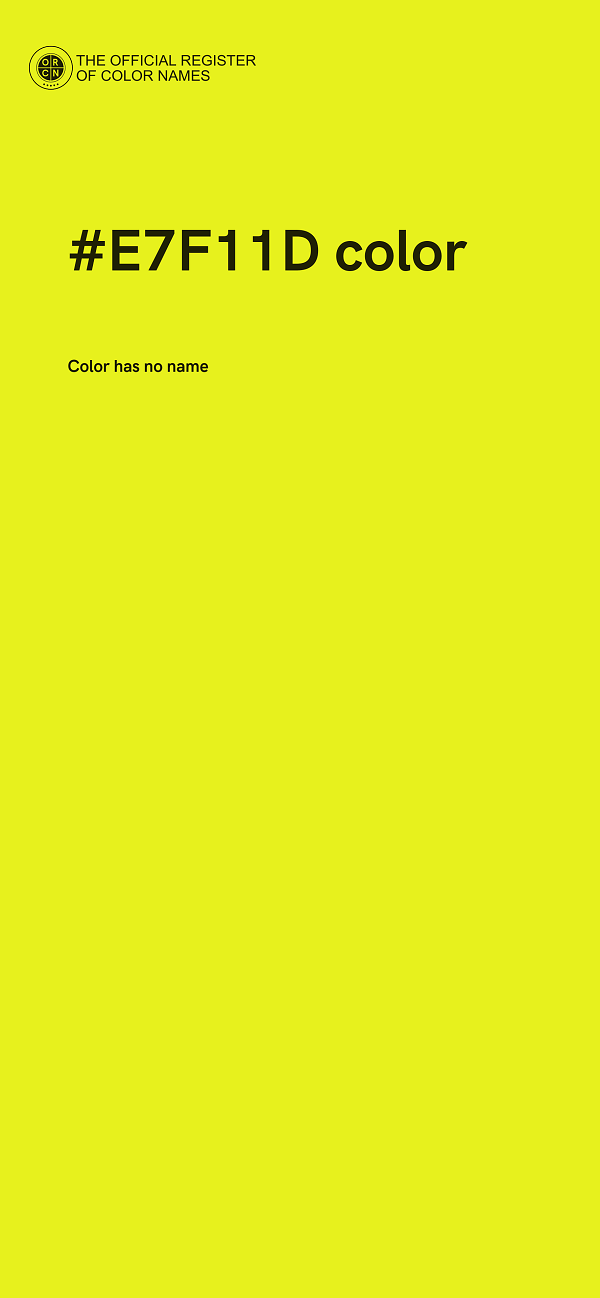 #E7F11D color image