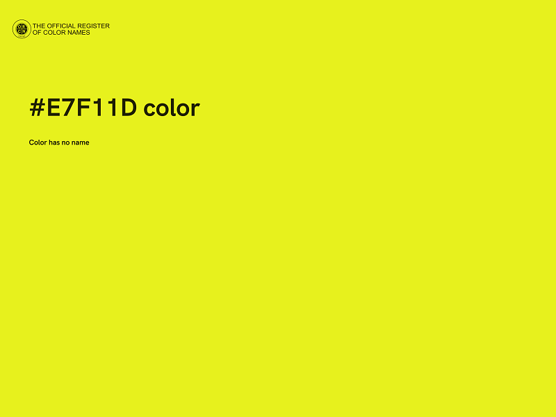 #E7F11D color image