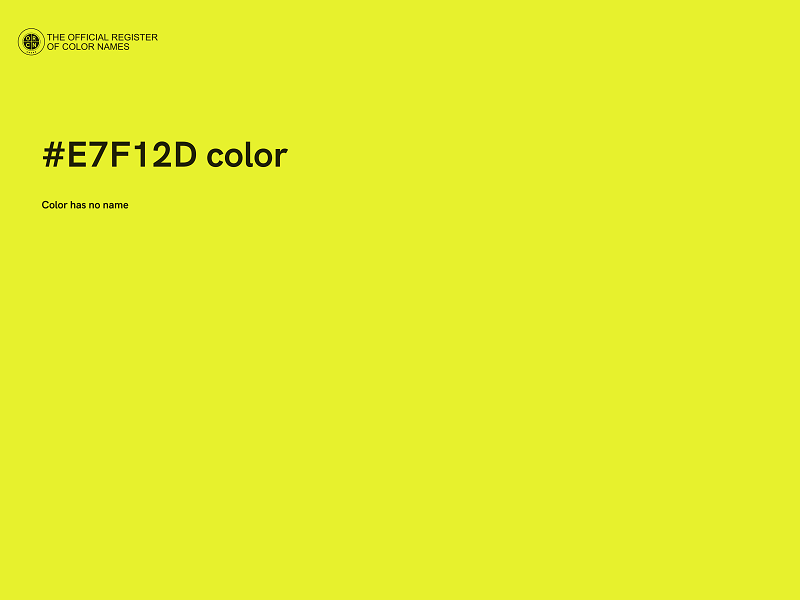 #E7F12D color image