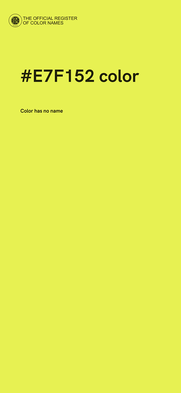 #E7F152 color image