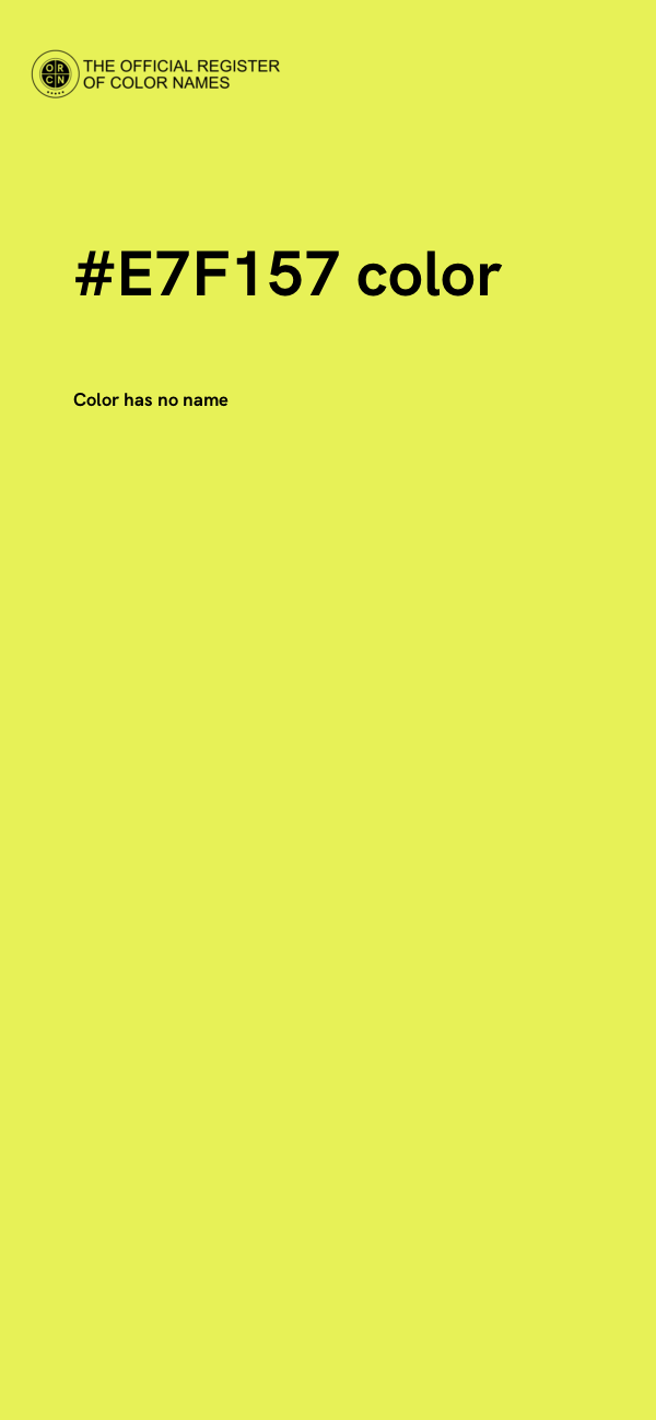 #E7F157 color image