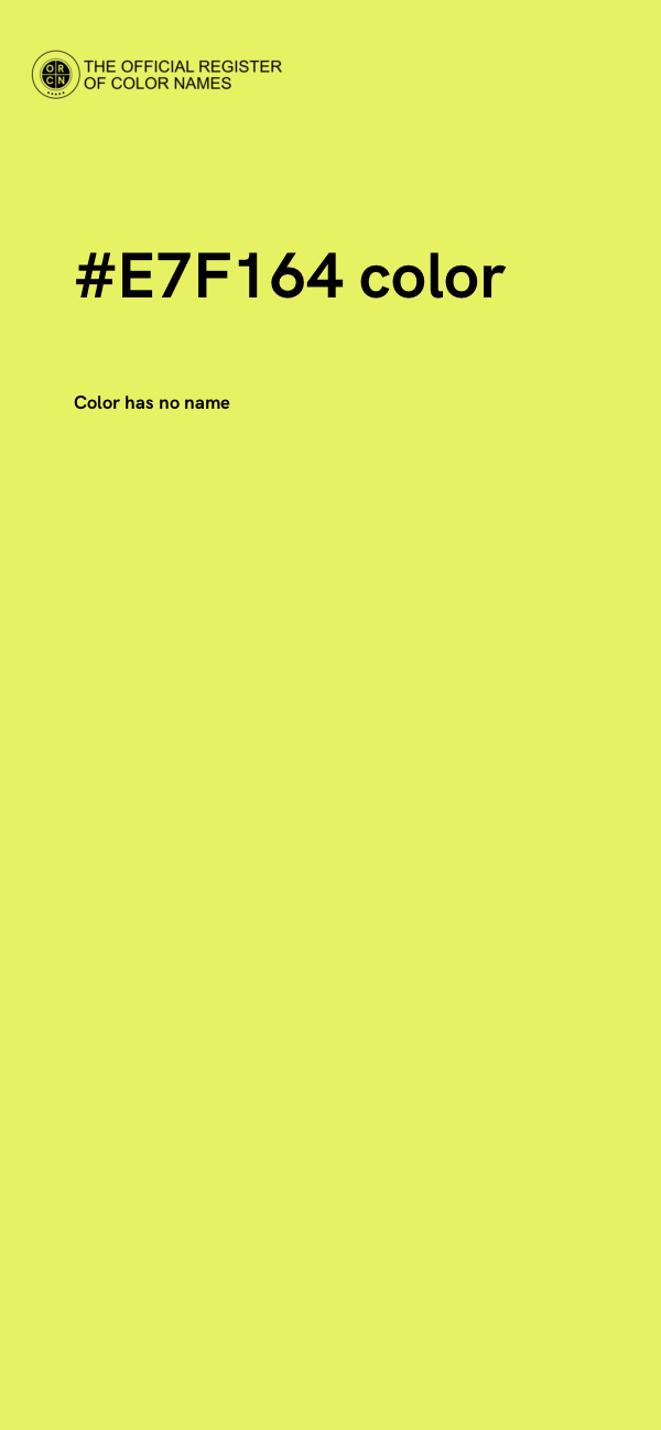 #E7F164 color image
