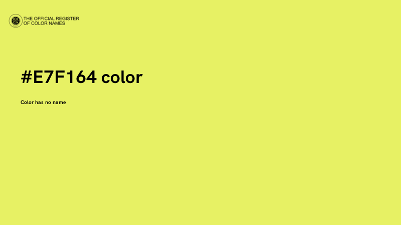 #E7F164 color image
