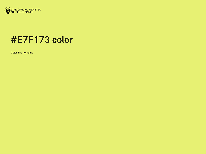 #E7F173 color image