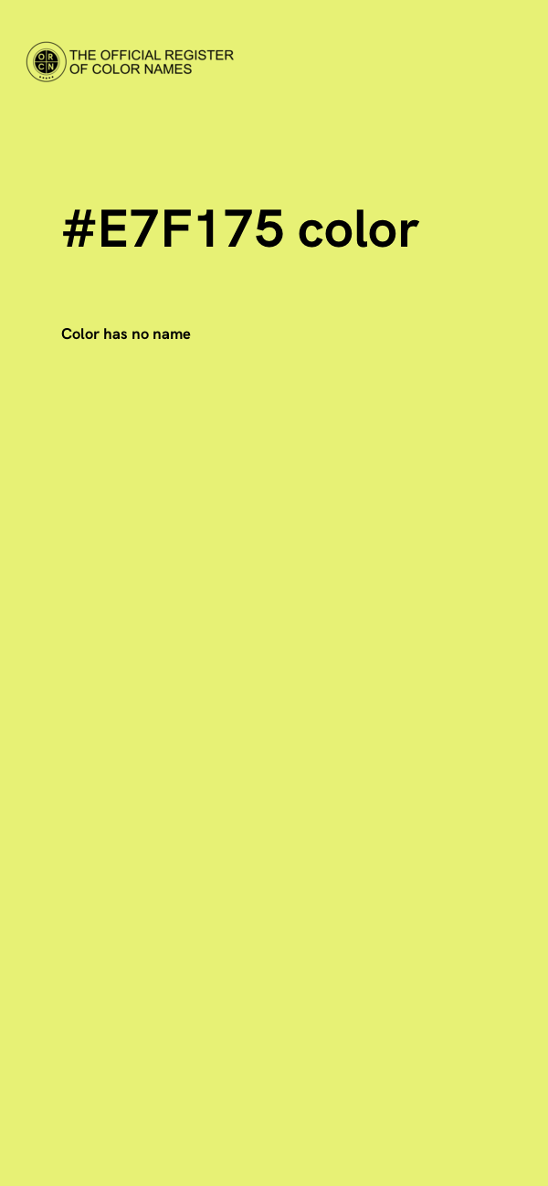 #E7F175 color image