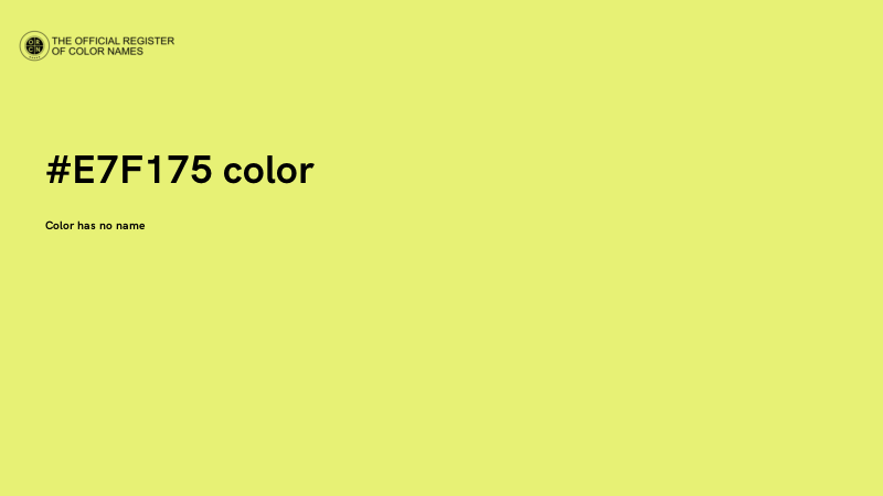 #E7F175 color image