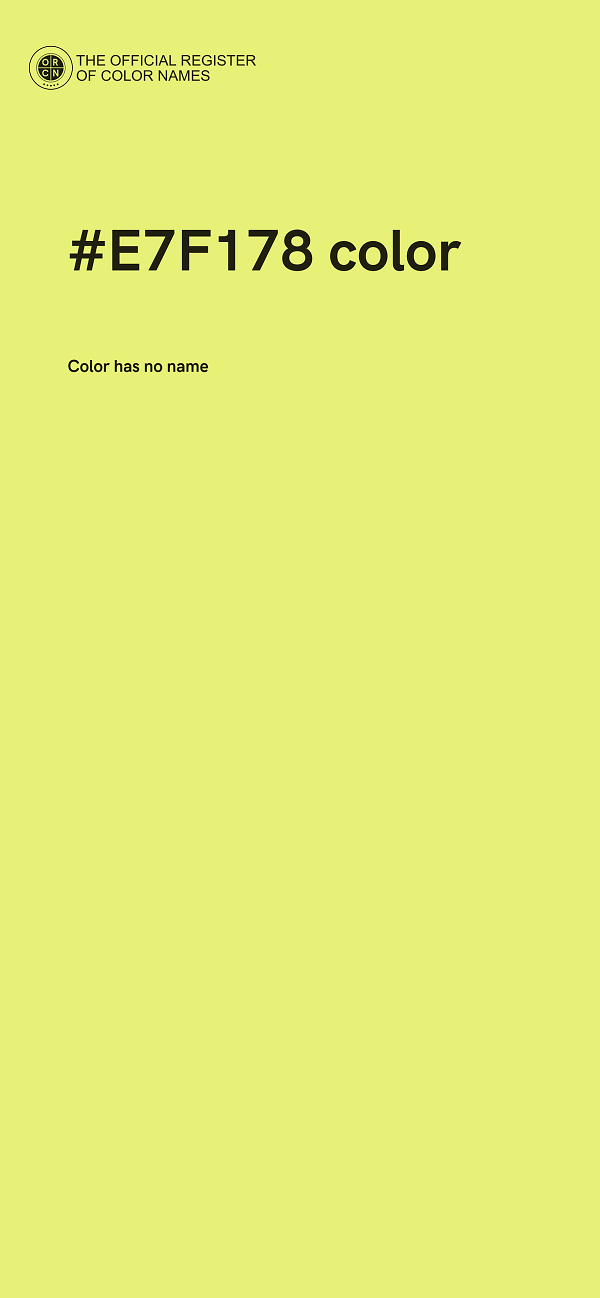 #E7F178 color image