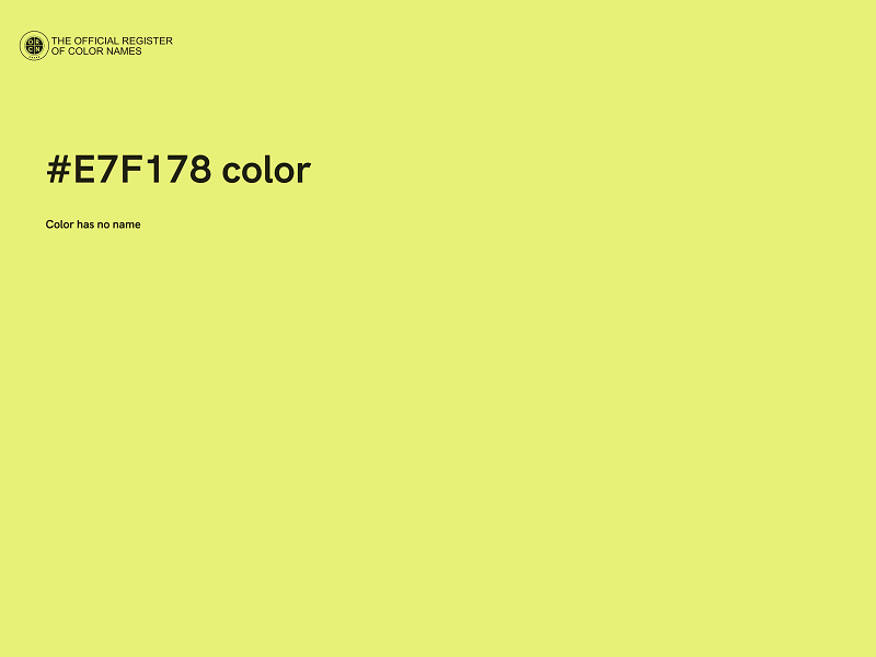 #E7F178 color image