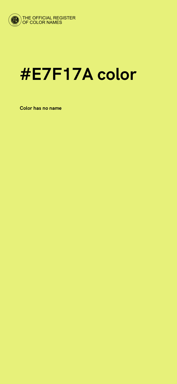 #E7F17A color image