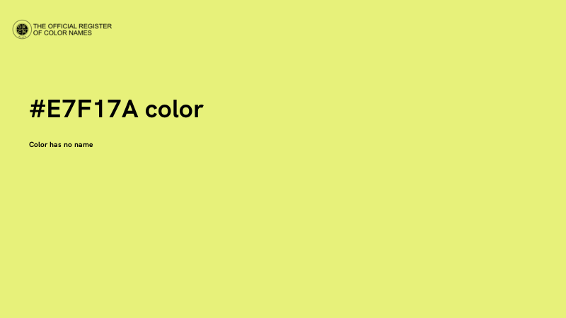 #E7F17A color image