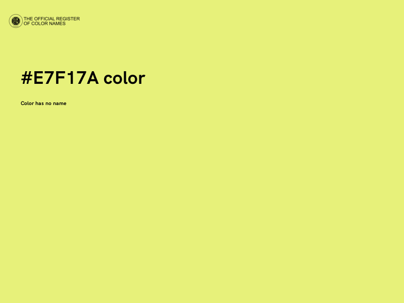 #E7F17A color image