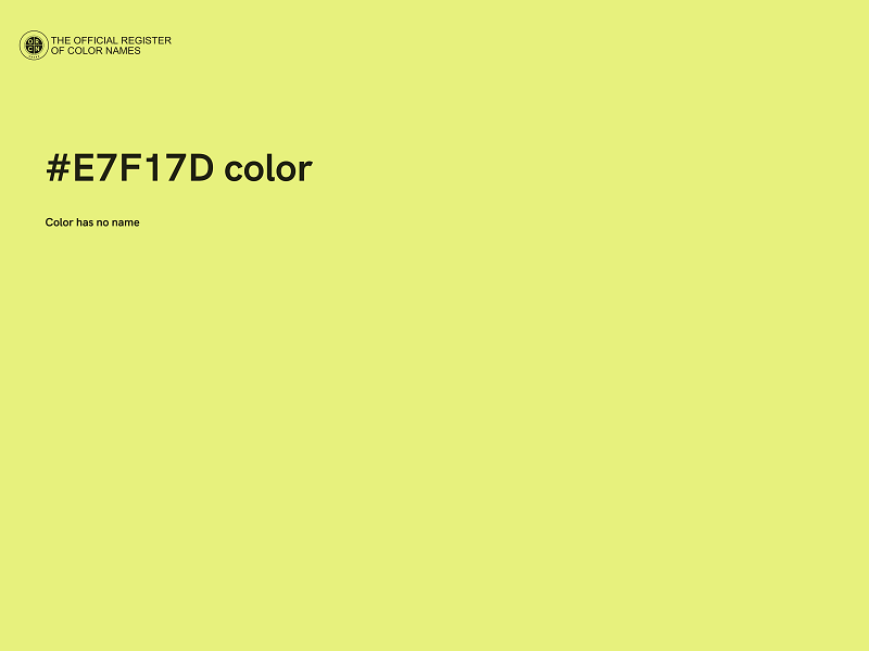 #E7F17D color image