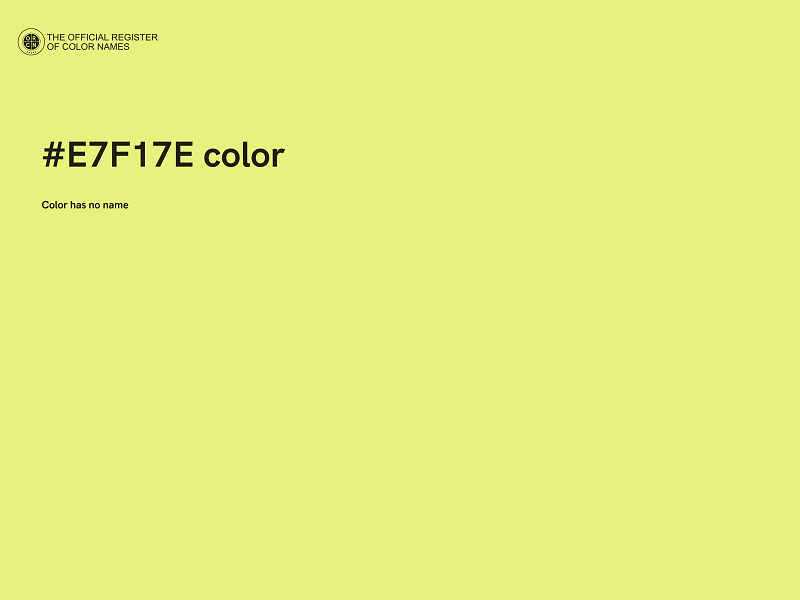 #E7F17E color image