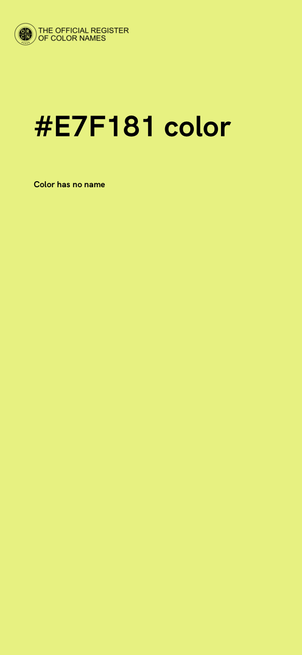 #E7F181 color image